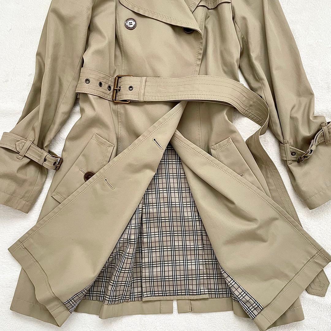 美品 BURBERRY BLUE LABEL トレンチコート ノバチェック 38