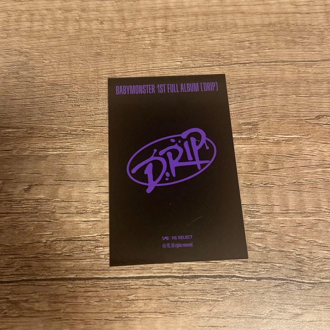 BABYMONSTER DRIP yg ヨントン　当選　チキータ　チェキ