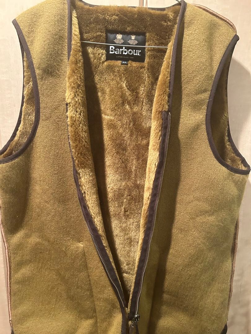 Barbour フロントジップ ファー ライナー ベスト美品