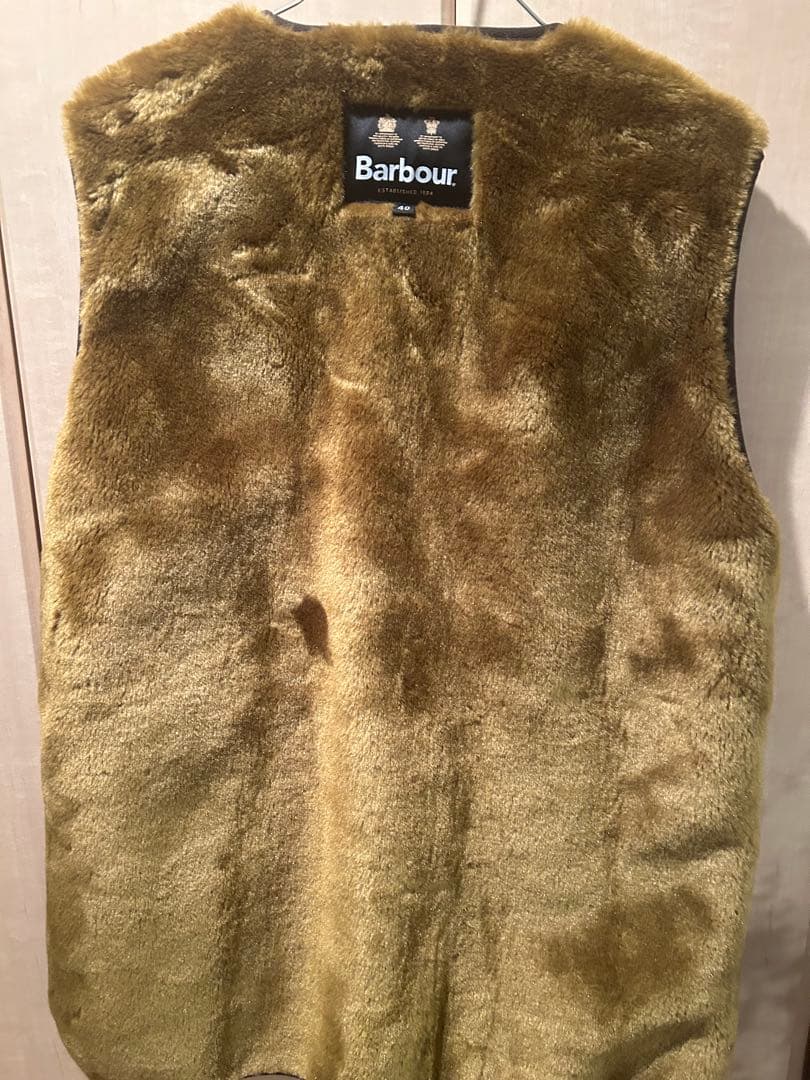 Barbour フロントジップ ファー ライナー ベスト美品