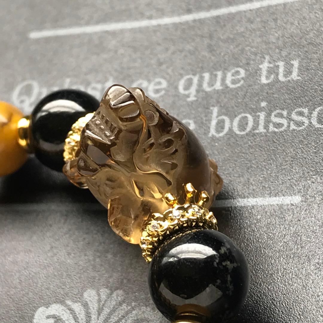 シトリン龍亀のブレスレット❣️16cm