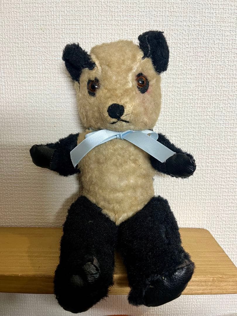 アンティークパンダちゃん　ぬいぐるみ　レトロ　ビンテージ　テディベア