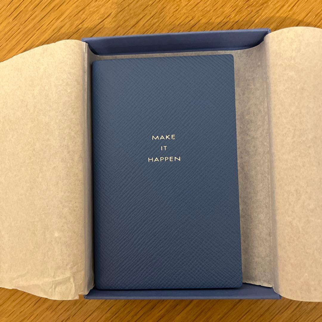 【マーくん】【新品】SMYTHSON メモ帳 MAKE IT HAPPEN