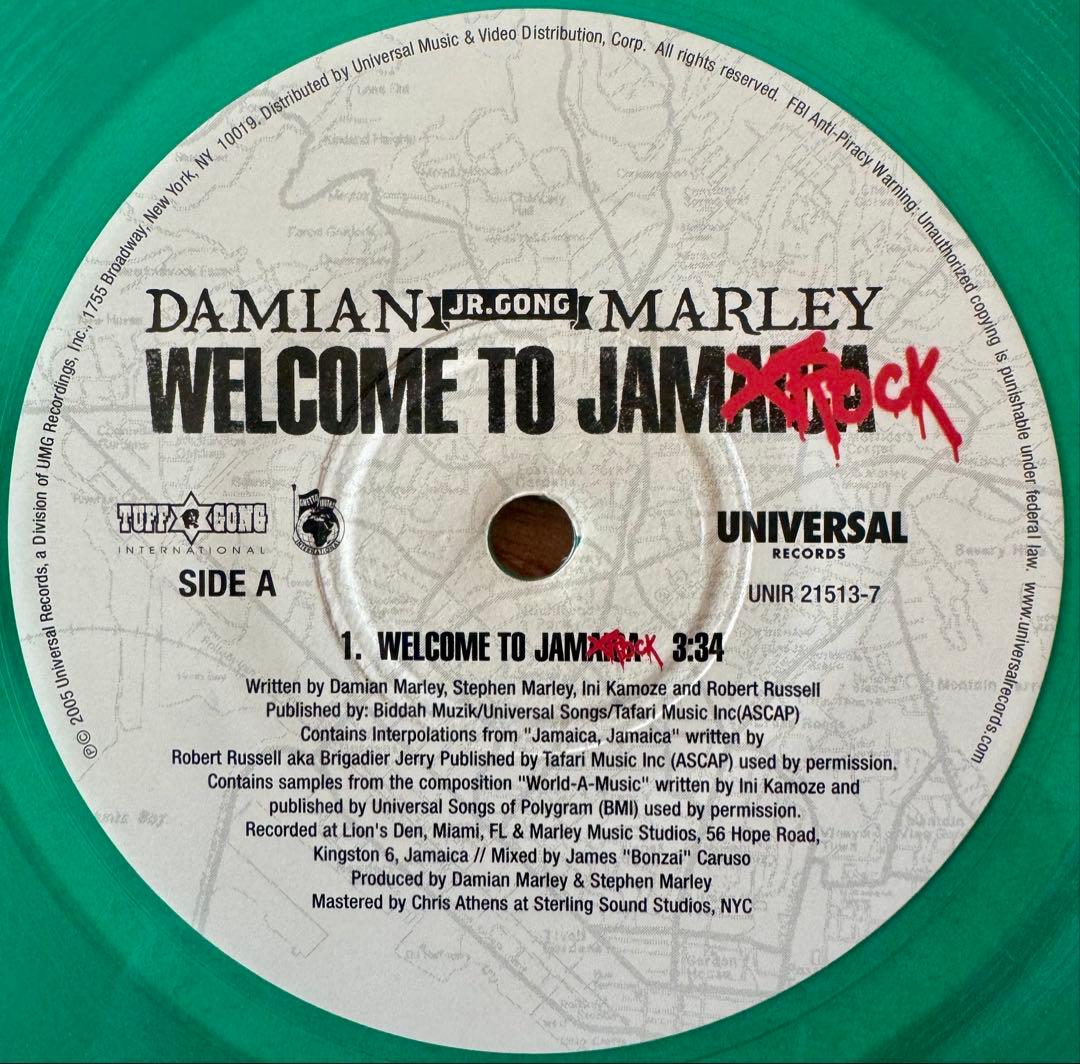 洋楽 Damian Marley Welcome to Jamrock 7inch