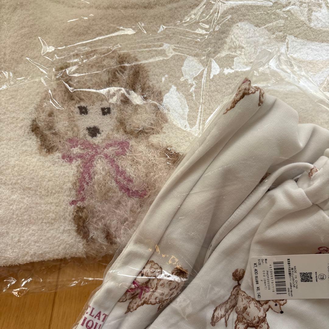 新品♡ジェラートピケ♡ プードルジャガードプルオーバー&ロングパンツセット