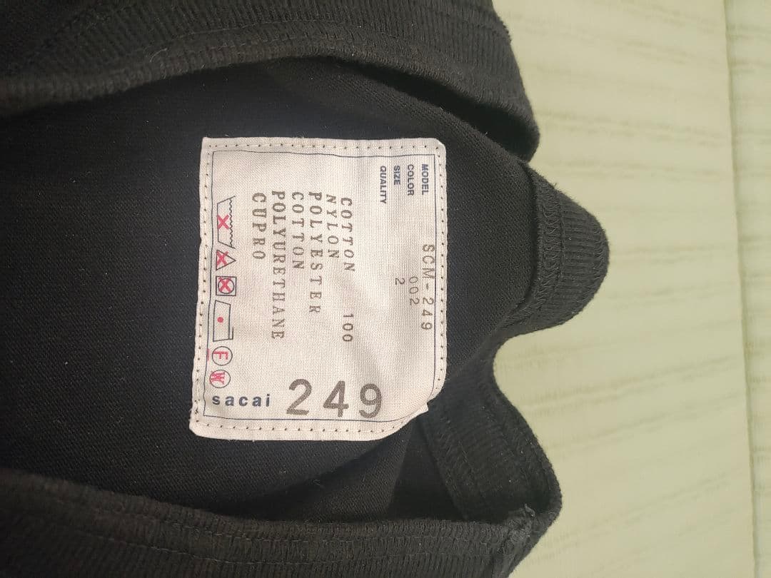 sacai ナイロンドッキングTシャツ