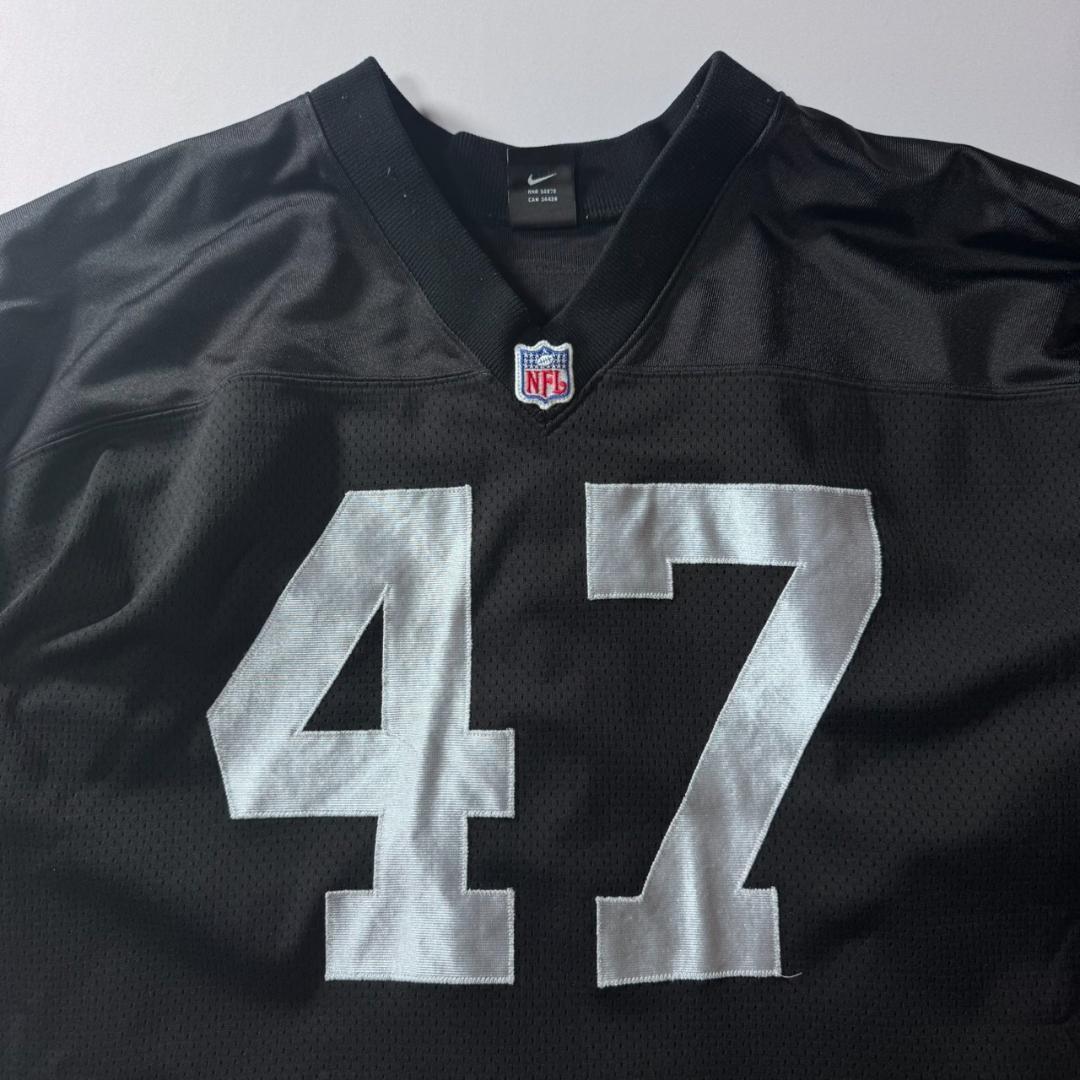 NIKE NFL レイダース ゲームシャツ 47 ブラック 00s 古着 52