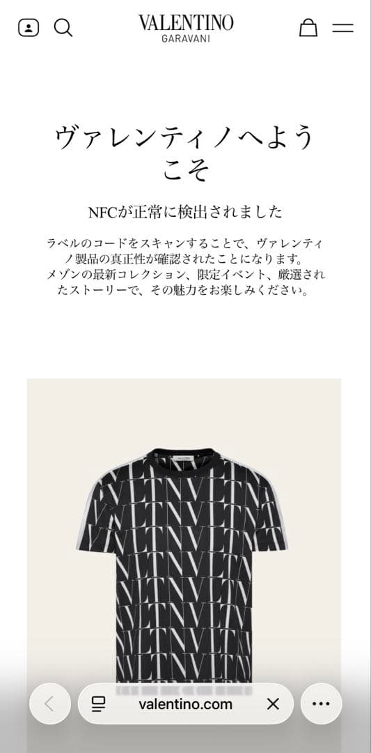 VALENTINO ヴァレンティノVLTN総柄　Tシャツ