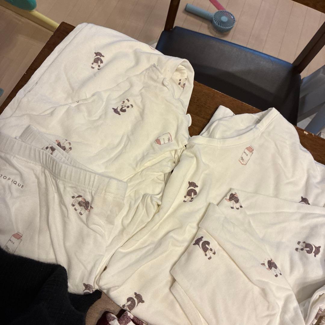 ジェラートピケ　パジャマセット チェック柄/ストライプ　正規品　本日値下げ