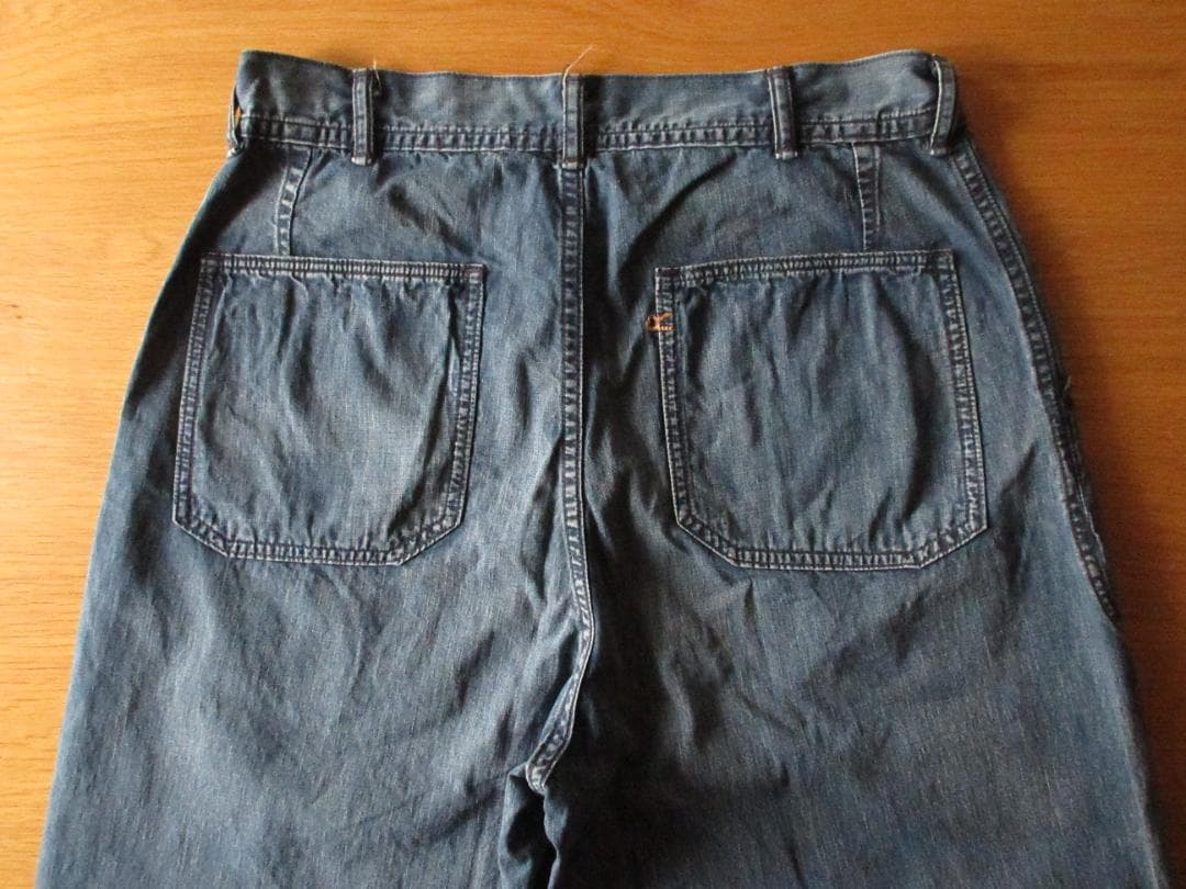 ★美品45R【ライトオンス】デニムベイカーパンツ2日本製