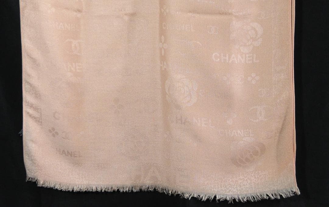 シャネル CHANEL カシミヤ シルク ストール ココマーク D590