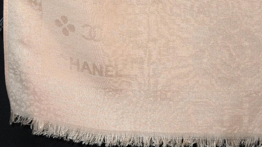 シャネル CHANEL カシミヤ シルク ストール ココマーク D590