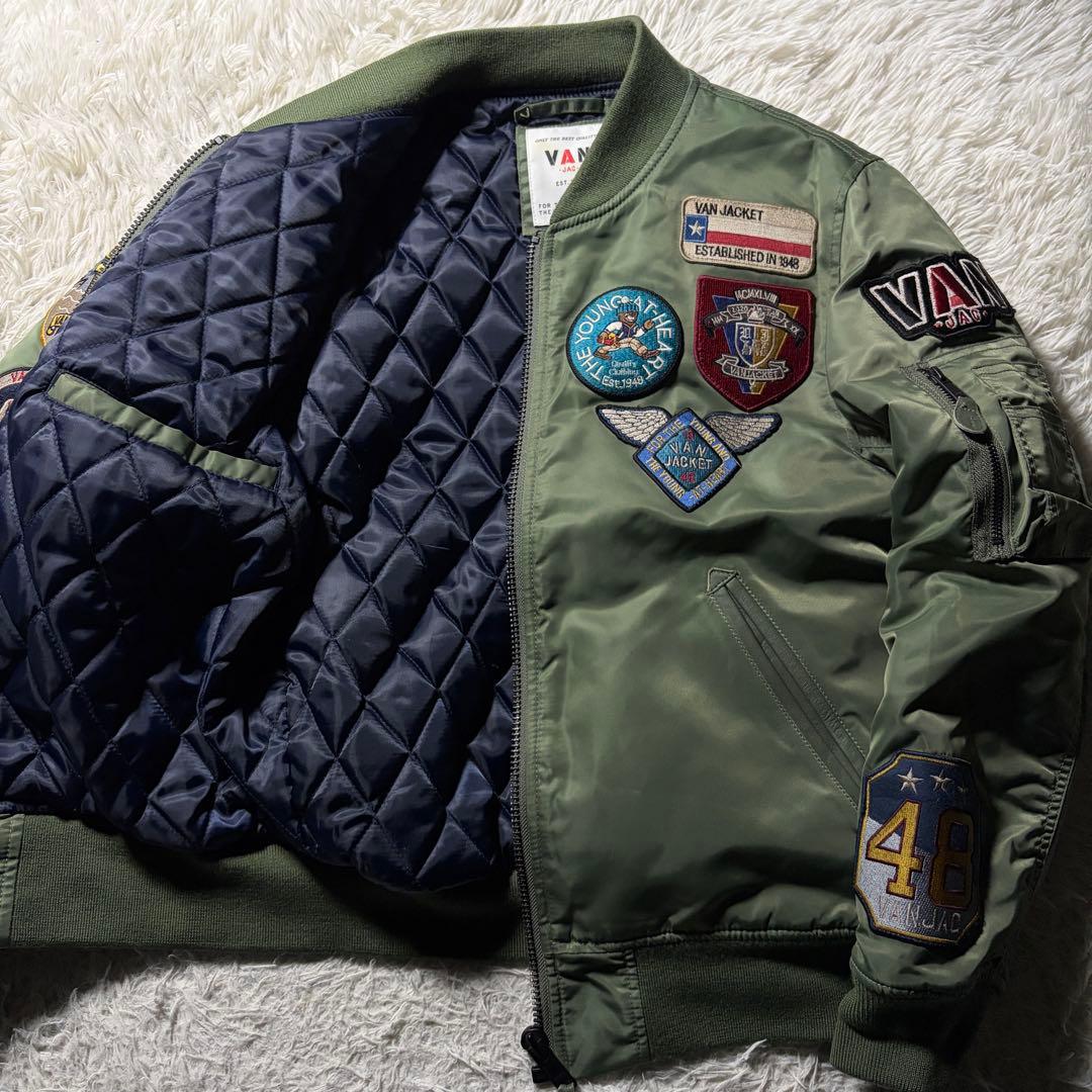 美品■VAN JACKET フライトジャケット　MA-1 トップガン　M