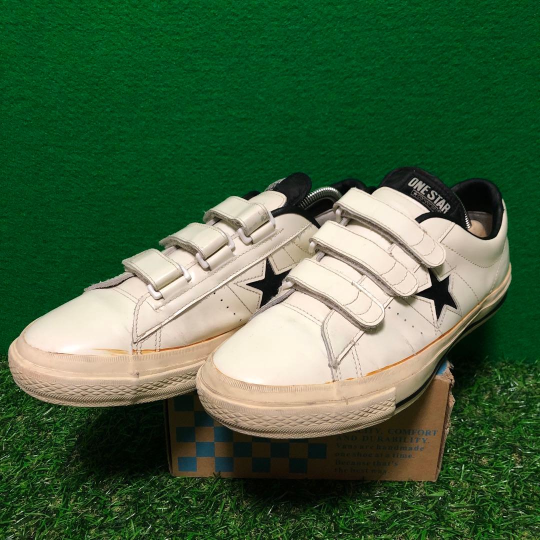 人気‼️CONVERSE ONE STAR V-3 ベルクロ レザーホワイト 29