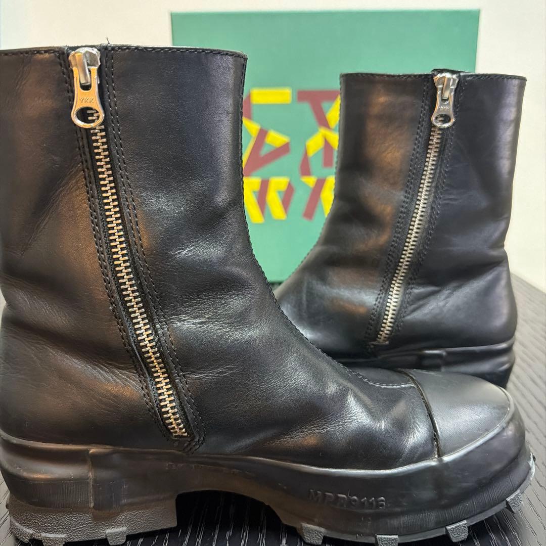 CAMPER Traktori サイドジップ　レザーブーツ　EU37