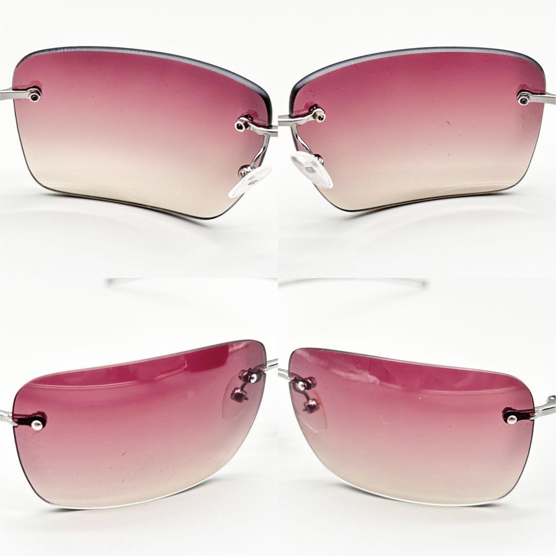 小物 GUCCI y2k sunglasses rimless rhinestone