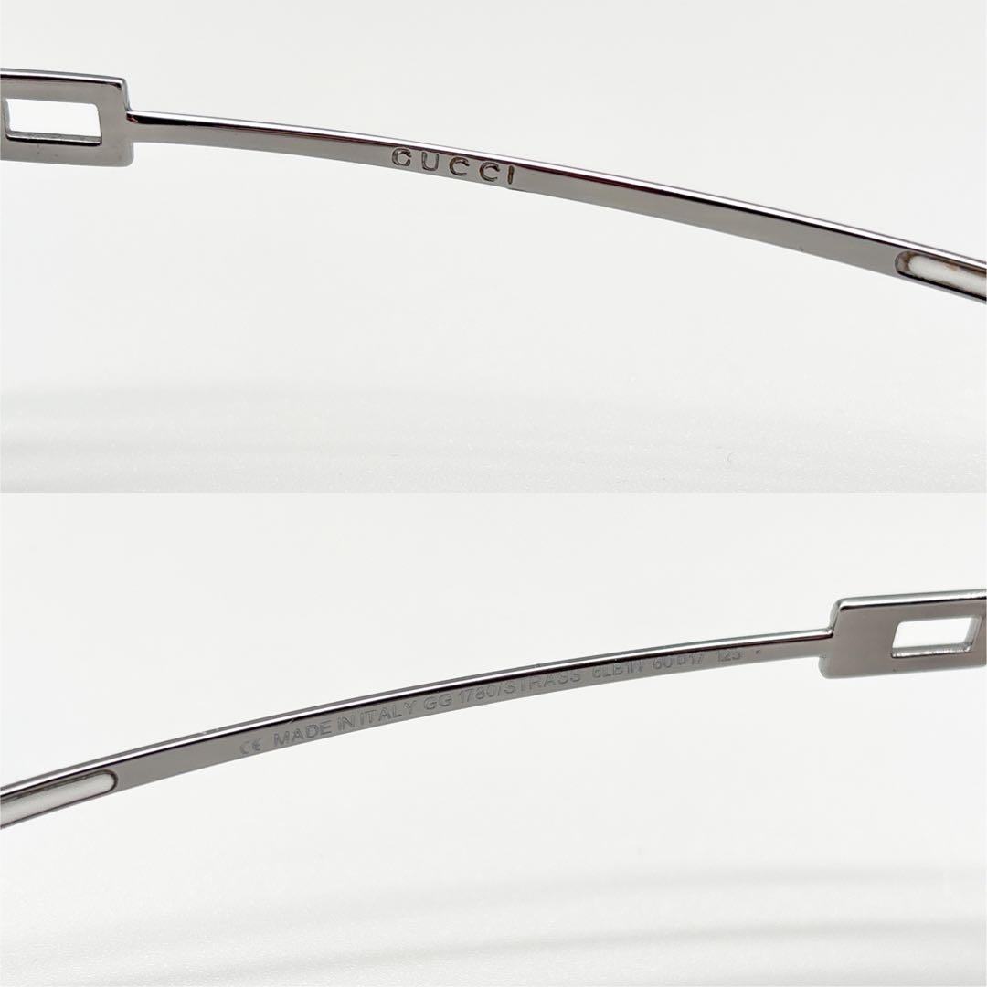 小物 GUCCI y2k sunglasses rimless rhinestone