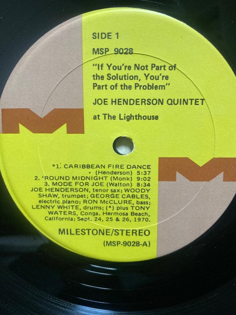 Joe Henderson / at The Lighthouse US盤LP