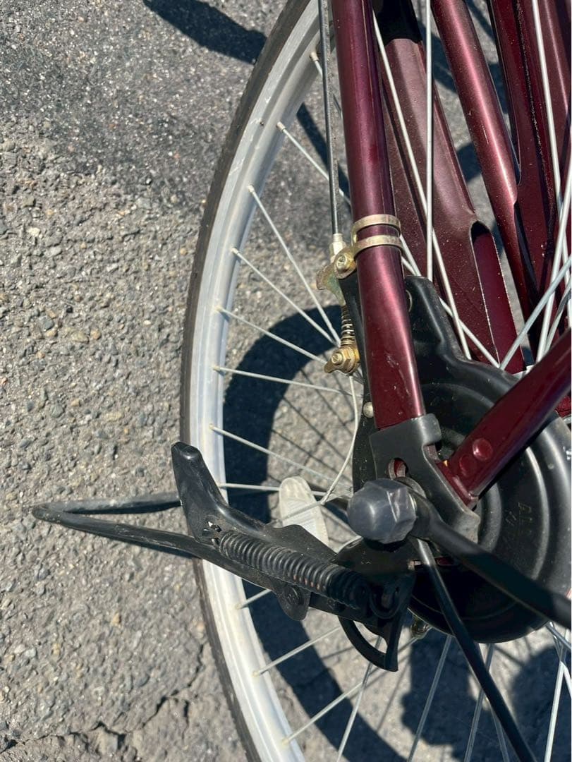 【美品!】26インチ 自転車 ワインレッド FAT CAT 条件：引き取り