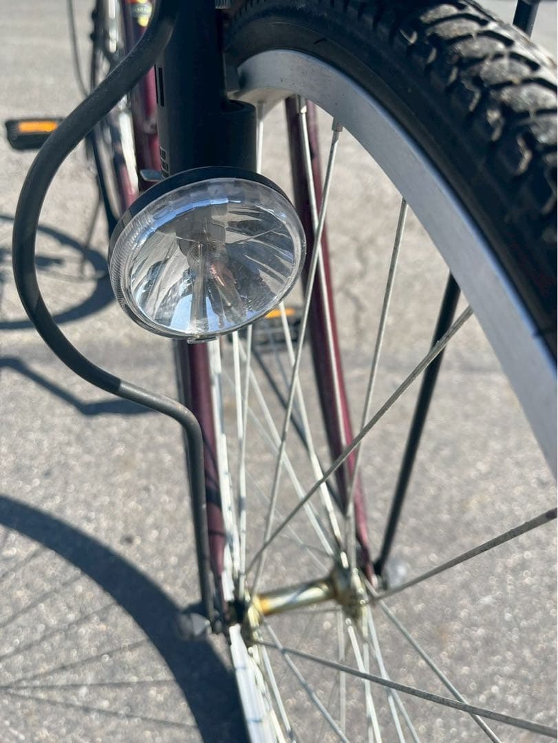 【美品!】26インチ 自転車 ワインレッド FAT CAT 条件：引き取り