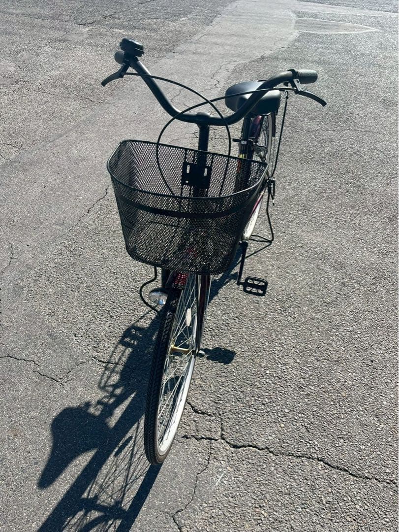【美品!】26インチ 自転車 ワインレッド FAT CAT 条件：引き取り