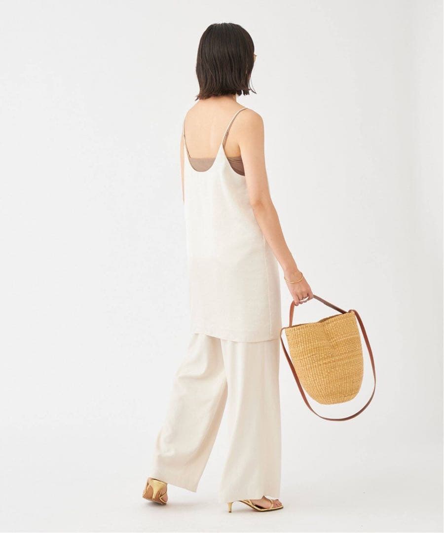 Plage Satin Uneck キャミソール　サテンキャミソール