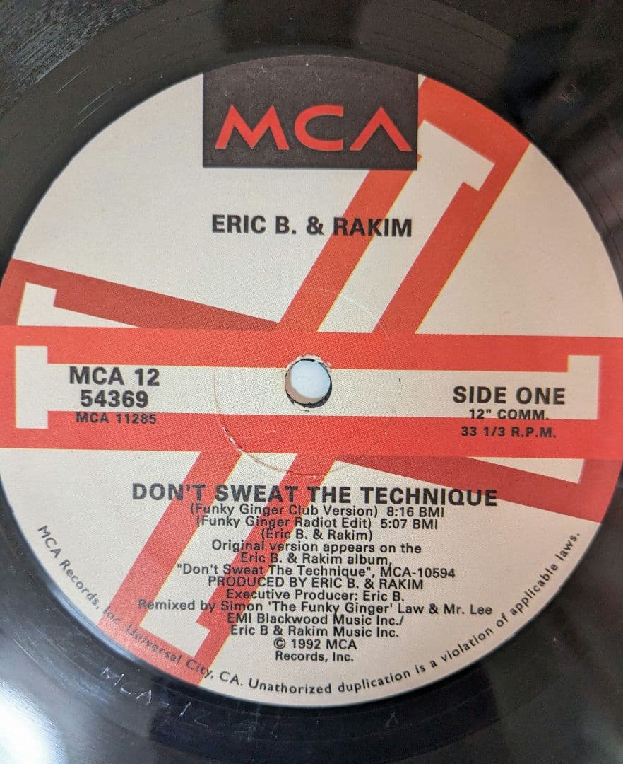 洋楽 DON'T SWEAT THE TECHNIQUE/ERIC B.& RAKIM