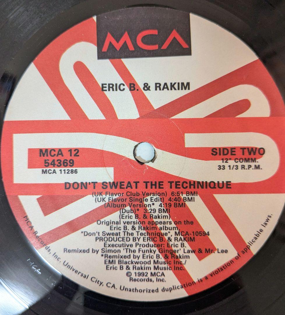 洋楽 DON'T SWEAT THE TECHNIQUE/ERIC B.& RAKIM