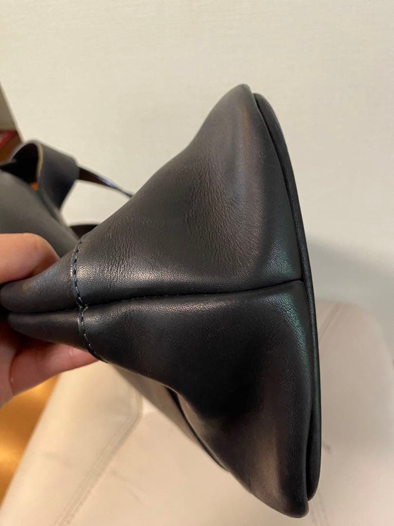 【美品】ソニアリキエル　牛革　トートバッグ　ボストンバック　ブラック