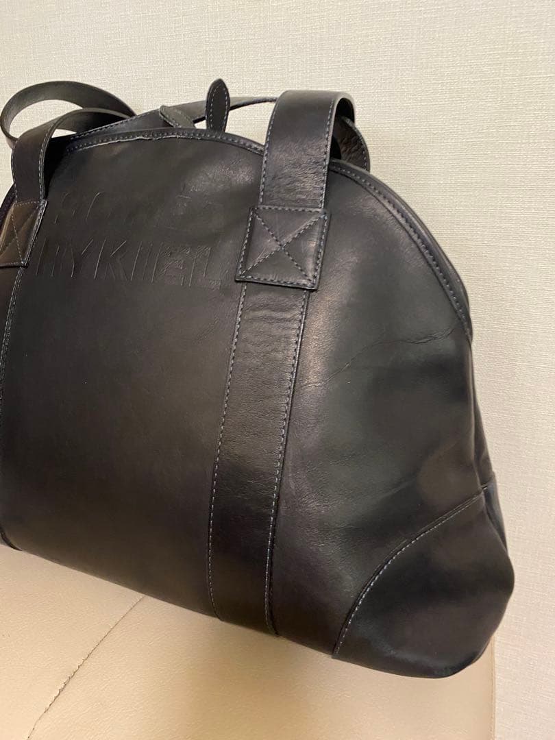 【美品】ソニアリキエル　牛革　トートバッグ　ボストンバック　ブラック