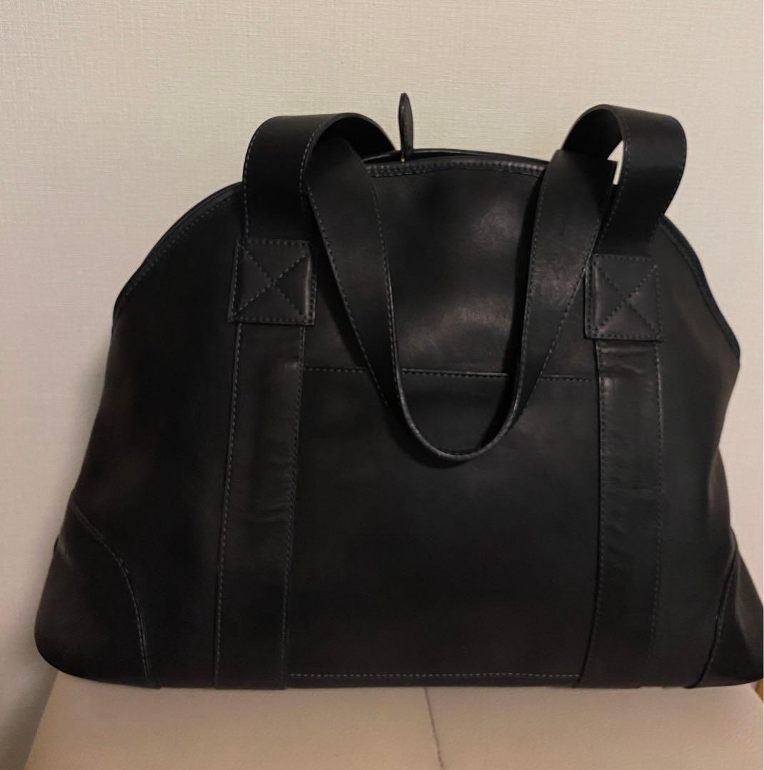 【美品】ソニアリキエル　牛革　トートバッグ　ボストンバック　ブラック