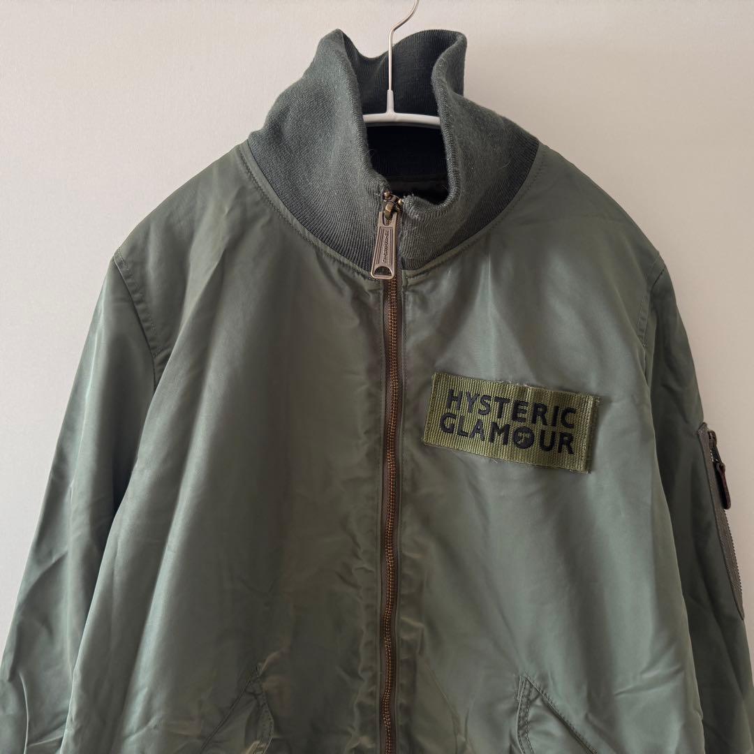 Hysteric Glamour ヒス モッズコート ナイロン カーキ リブ