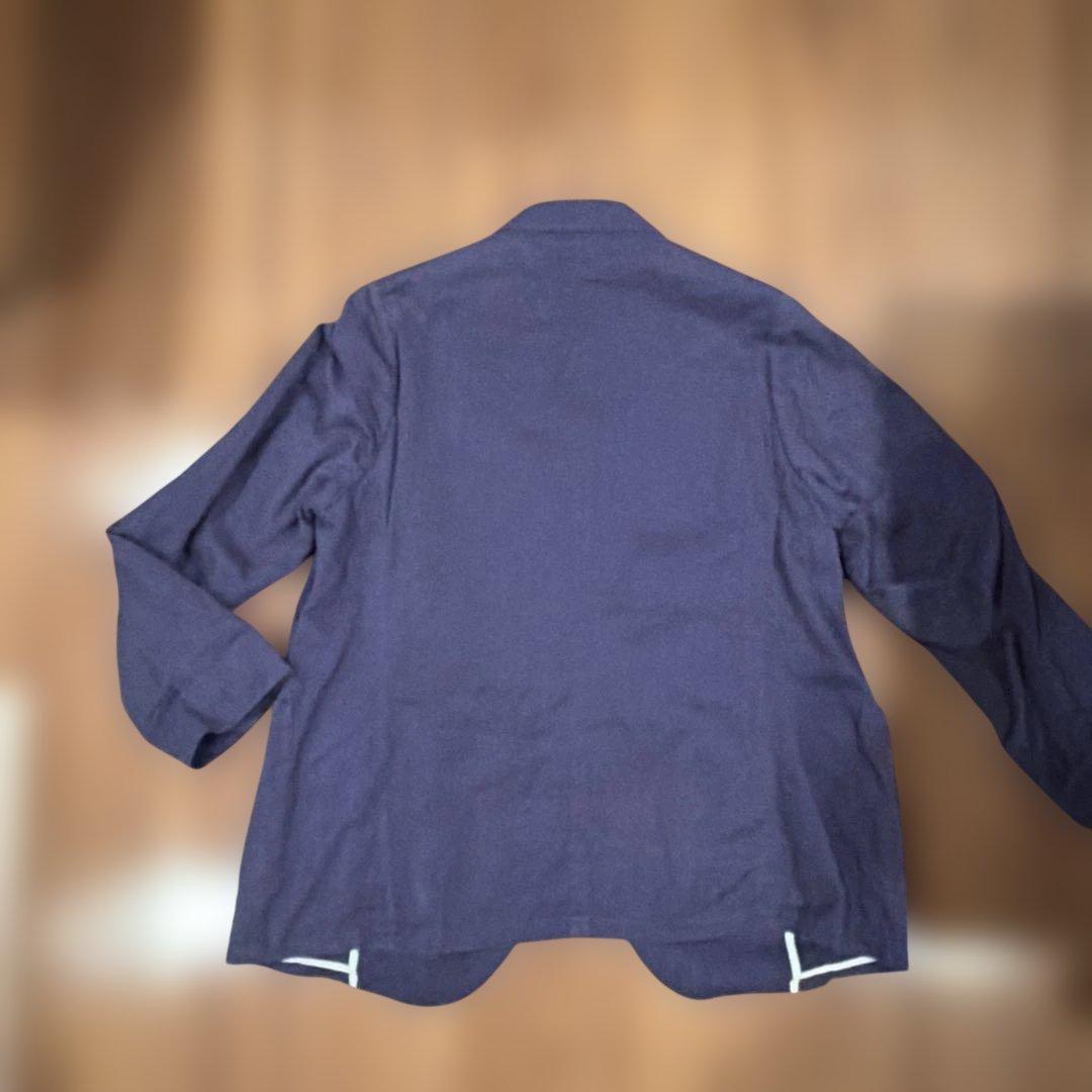 BEAMS PLUS コットンリネン ヘリンボーン 3Bワークジャケット XL