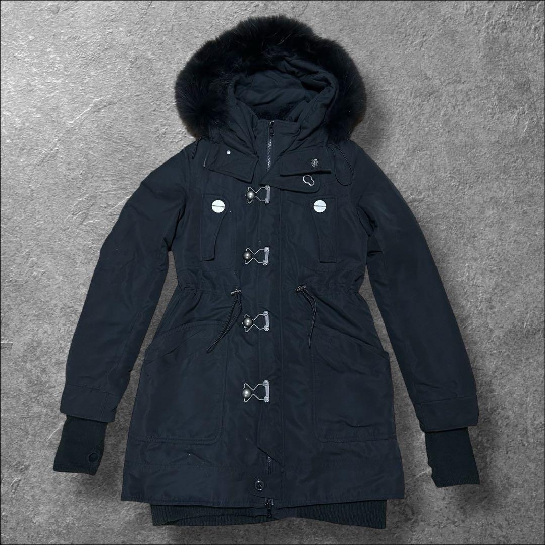 y2k ギャル SLY MILITARY モッズコート ファー フード付き 黒