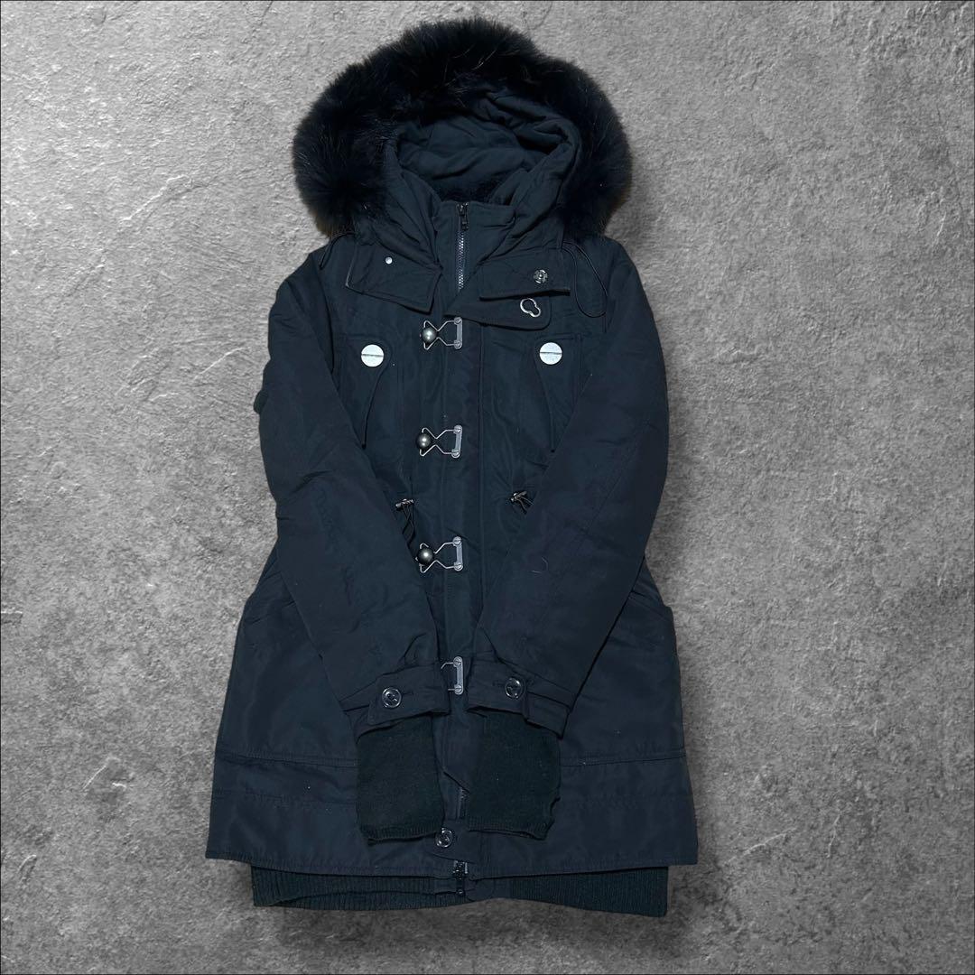 y2k ギャル SLY MILITARY モッズコート ファー フード付き 黒