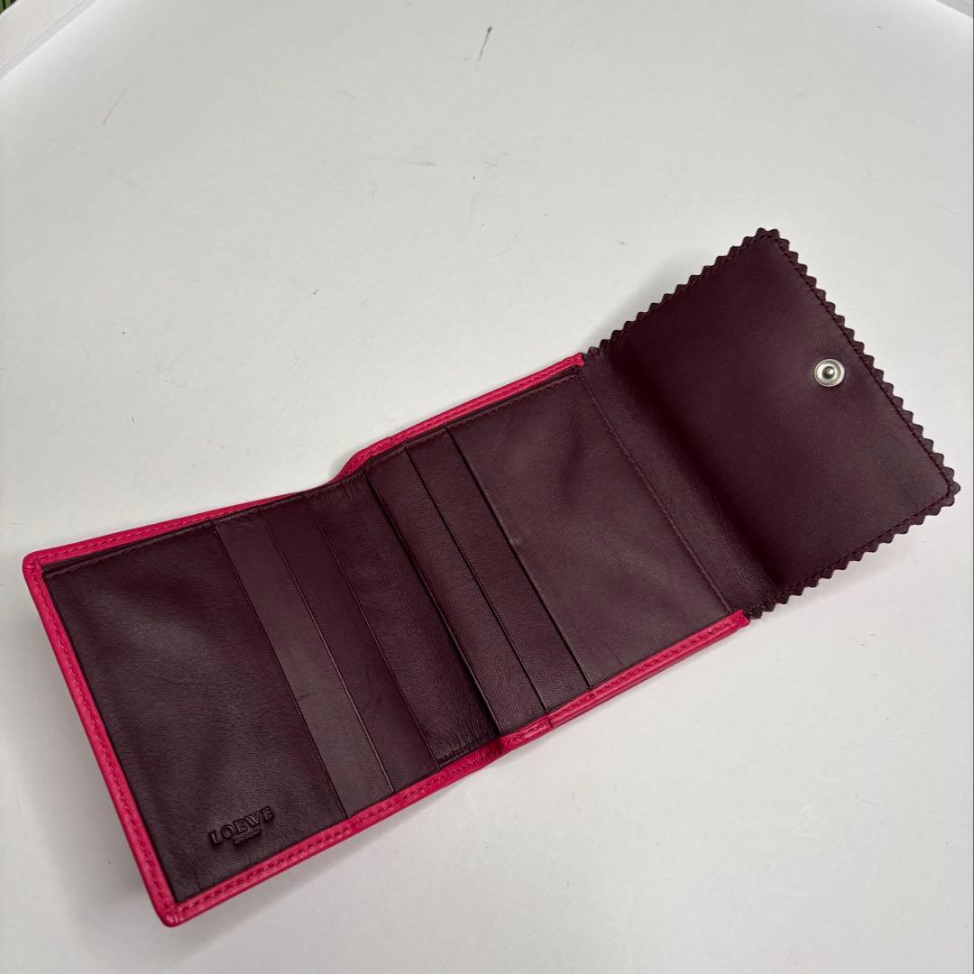 希少♡ヴィンテージLOEWE ロエベWホックナッパレザー折り財布