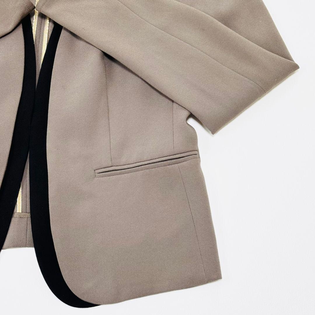 ❣️美品❣️BEIGE, ベイジ　ダブルカラー　ノーカラー　ジャケット　4