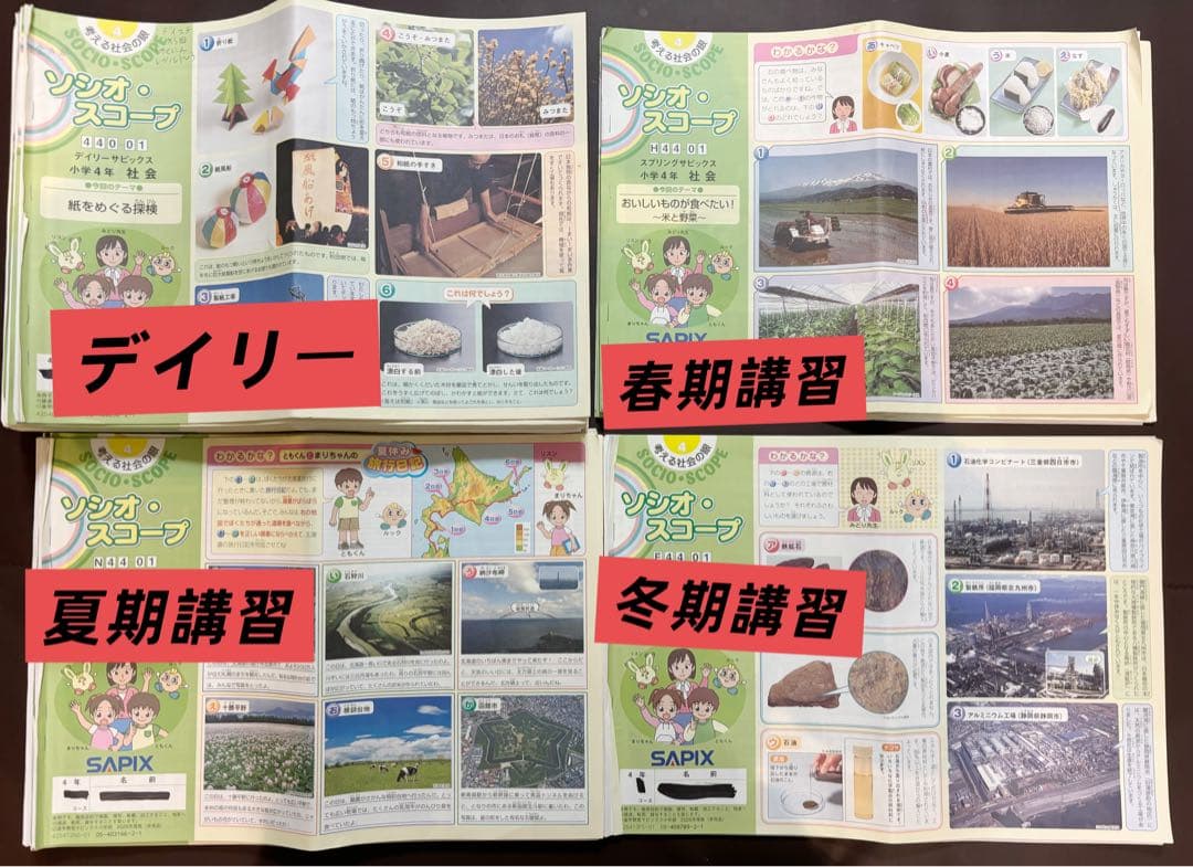 最新！2025-2026年2月　サピックス4年生 社会1年分　フルセット欠番なし