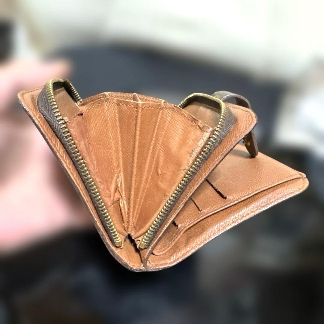 ①☆良品☆モノグラム♪コンパクトジップ 折り財布