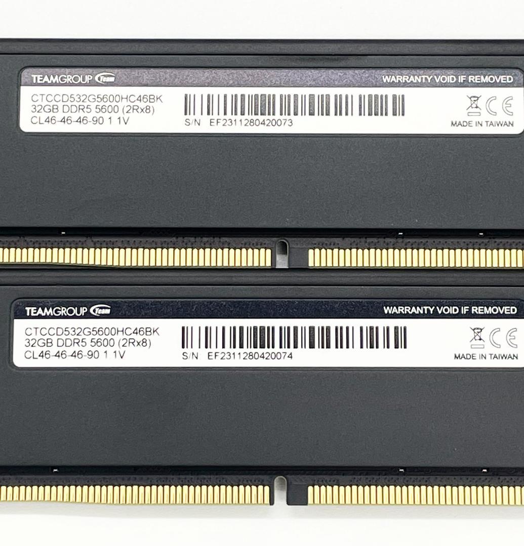 ち*き様 TEAMGROUP 64GB(32GBx2) DDR5 5600MHz