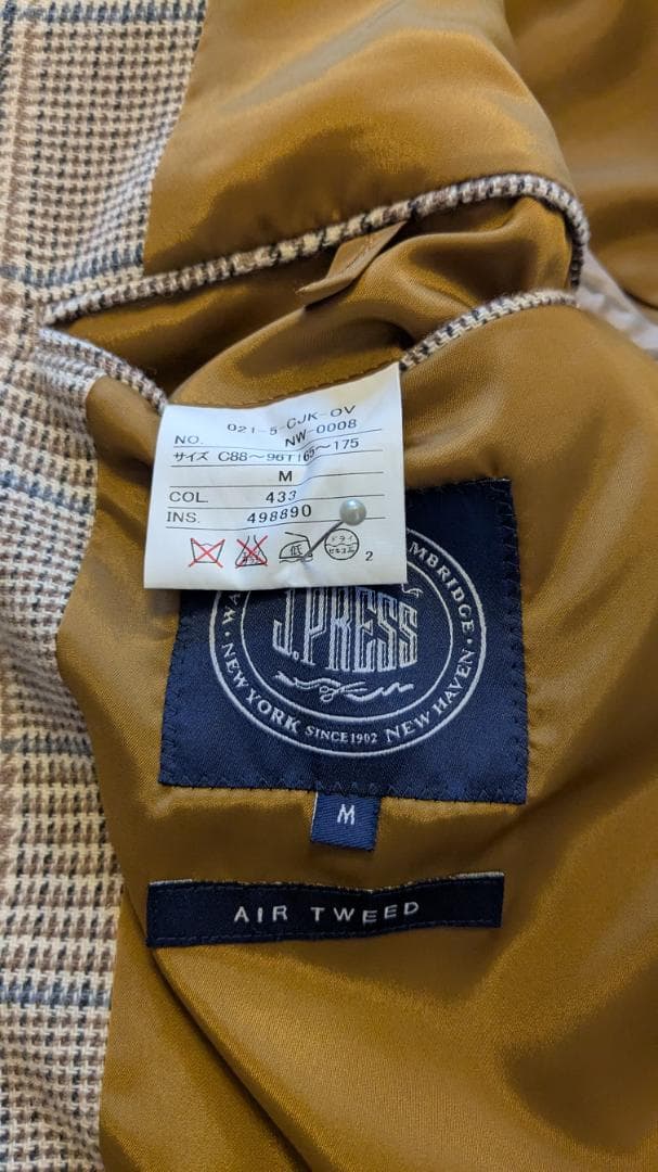 ★J.PRESS AIR TWEED テーラードジャケット M★
