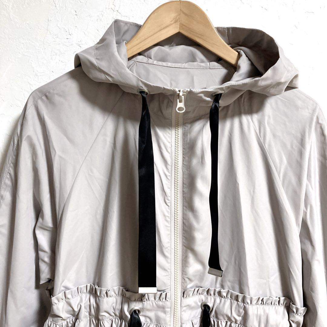 【新品タグ】ヤマダヤFENNEL フード付きロングコート　フリル　ギャザー　M