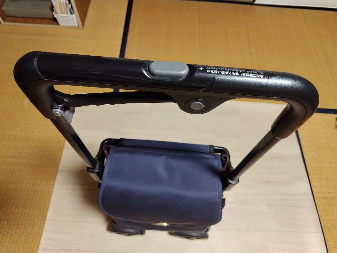 キャリーカート ネイビー 伸縮式ハンドル付き