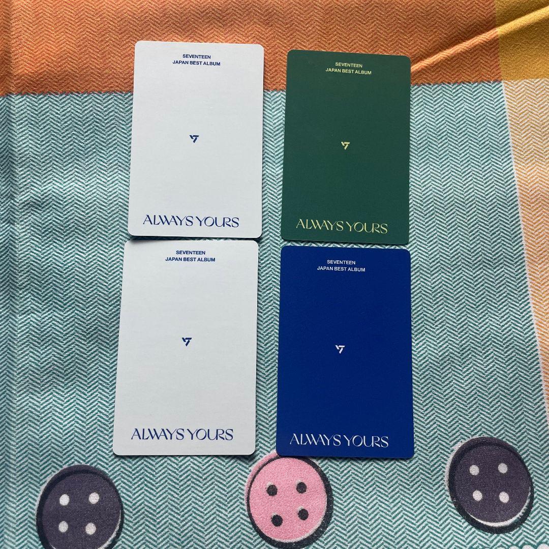 SEVENTEEN ジョンハン 封入トレカ 4枚 特典 always yours