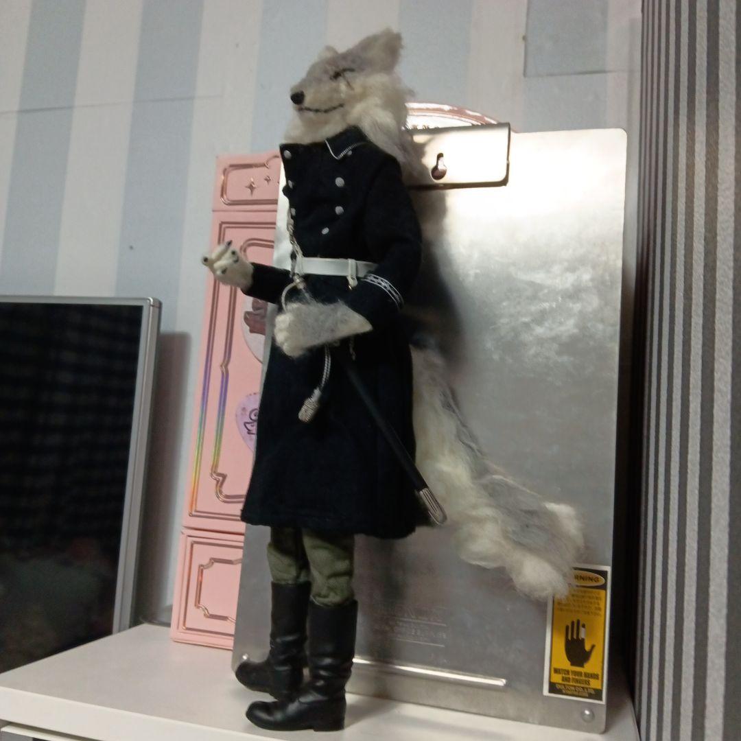 狼 ドール 人形 軍服 サーベル ぬいぐるみ フィギュア オオカミ 獣人