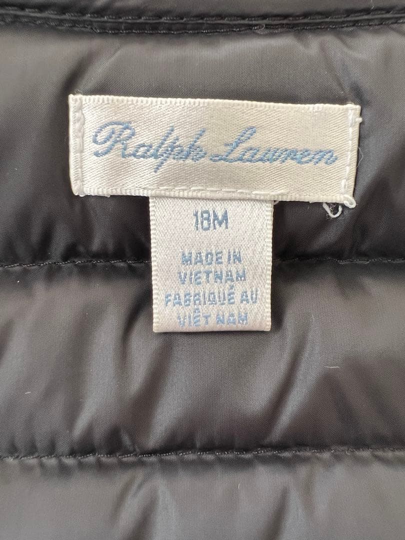 【Ralph Lauren 】18M ブラック キルティング ダウンコート 美品