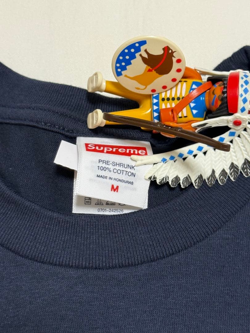 トップス Supreme Arabic Box Logo Tee Navy M