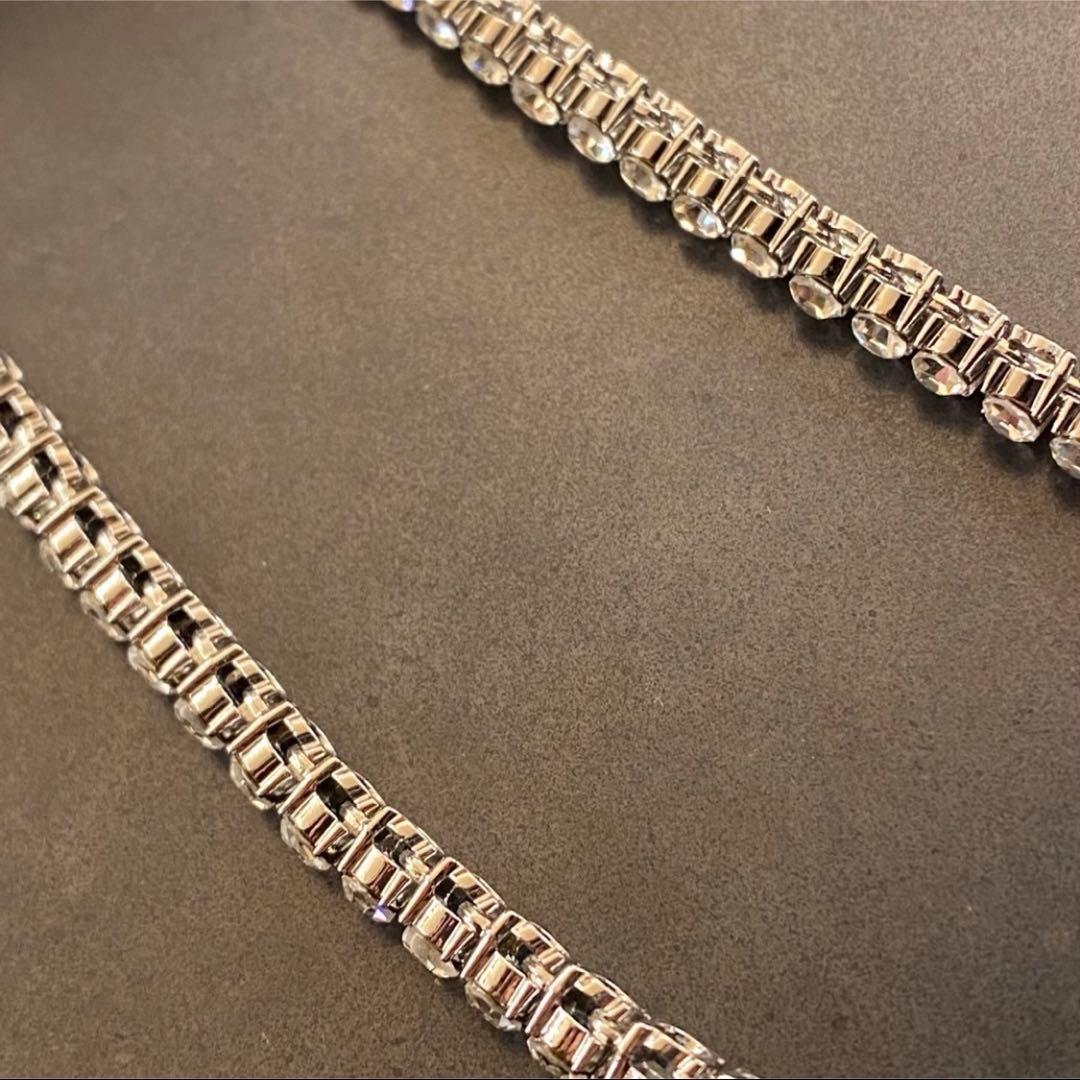 SILVER925 GLITTER TENNIS NECKLACE /シルバー
