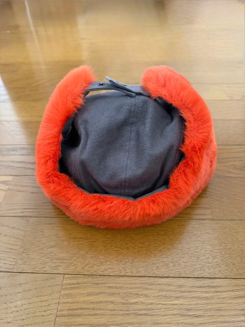 VAUNDY ロゴフライトキャップ　ファー付