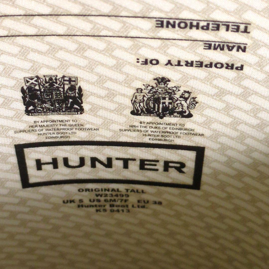 HUNTER　ハンター　レインブーツ　ブラック　UK5　バックル付